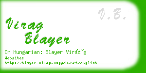 virag blayer business card